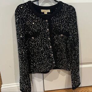 Michael Kors Black Sequin Blazer